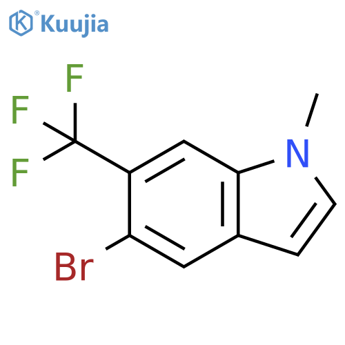 5-bromo-1-methyl-6-(trifluoromethyl)-1H-indole structure