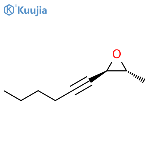 Oxirane,2-(1-hexynyl)-3-methyl-, (2R-trans)- (9CI) structure