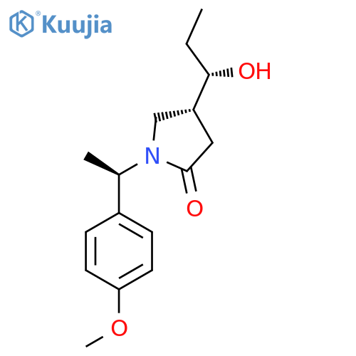 (R)-4-((S)-1-Hydroxypropyl)-1-((R)-1-(4-methoxyphenyl)ethyl)pyrrolidin-2-one structure