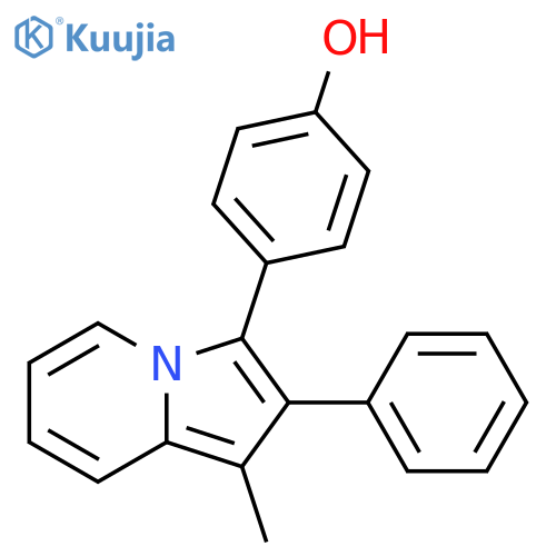 Phenol, 4-(1-methyl-2-phenyl-3-indolizinyl)- structure