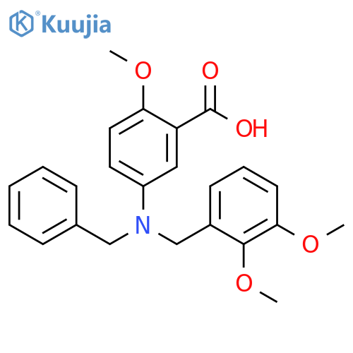 Benzoic acid,5-[[(2,3-dimethoxyphenyl)methyl](phenylmethyl)amino]-2-methoxy- structure