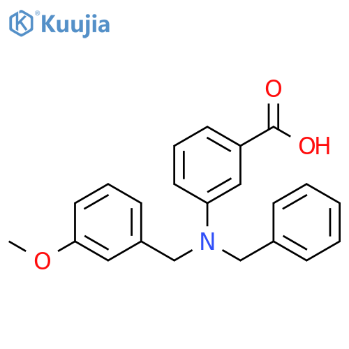Benzoic acid, 3-[[(3-methoxyphenyl)methyl](phenylmethyl)amino]- structure