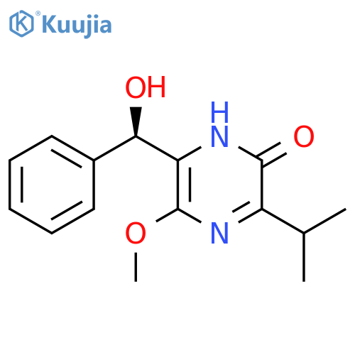 2(1H)-Pyrazinone,6-[(R)-hydroxyphenylmethyl]-5-methoxy-3-(1-methylethyl)- structure