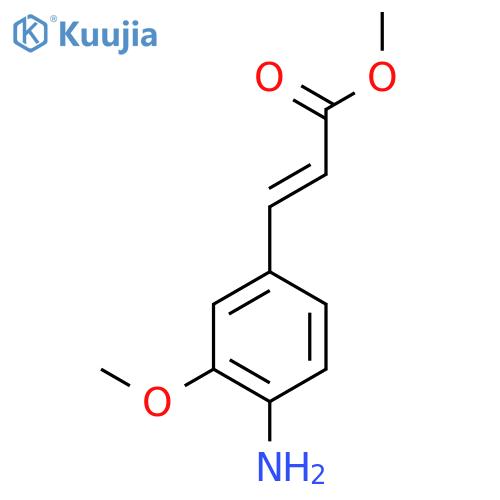 methyl (2E)-3-(4-amino-3-methoxyphenyl)prop-2-enoate structure