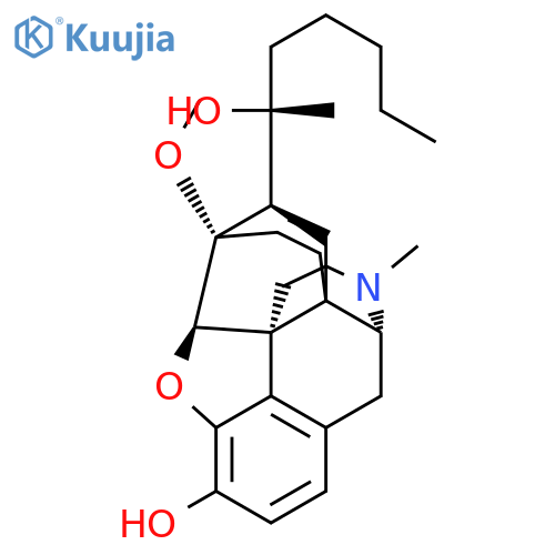6,14-Ethenomorphinan-7-methanol,4,5-epoxy-3-hydroxy-6-methoxy-a,17-dimethyl-a-pentyl-, [5a,7a(R)]- (9CI) structure