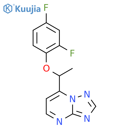 2,4-DIFLUOROPHENYL 1-[1,2,4]TRIAZOLO[1,5-A]PYRIMIDIN-7-YLETHYL ETHER structure