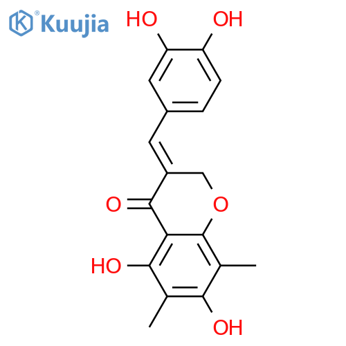 5,7-Dihydroxy-3-[(4-hydroxyphenyl)methylene]-6,8-dimethyl-2H-1-benzopyran-4-one; (E)-form, 3'-Hydroxy structure