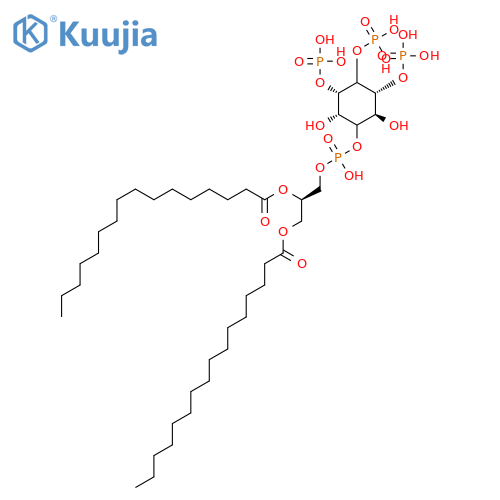 (2R)-3-(((((1S,2S,3R,4S,5S,6S)-2,6-Dihydroxy-3,4,5-tris(phosphonooxy)cyclohexyl)oxy)(hydroxy)phosphoryl)oxy)propane-1,2-diyl dipalmitate structure