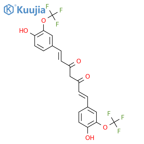 (1E,6E)-1,7-Bis[4-hydroxy-3-(trifluoromethoxy)phenyl]-1,6-heptadiene-3,5-dione structure