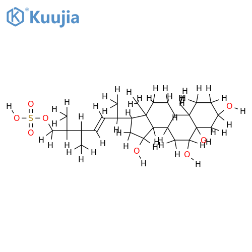 26-Sulfate-(3beta,5alpha,6beta,15alpha,22E,24R,25S)-Ergost-22-ene-3,5,6,15,26-pentol structure