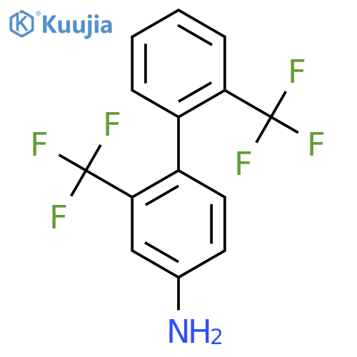 2,2'-Bis(trifluoromethyl)-1,1'-biphenyl-4-amine structure