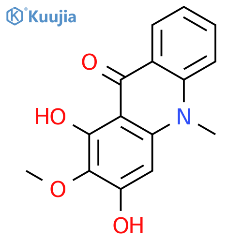 1,3-dihydroxy-2-methoxy-10-methyl-10H-acridin-9-one structure