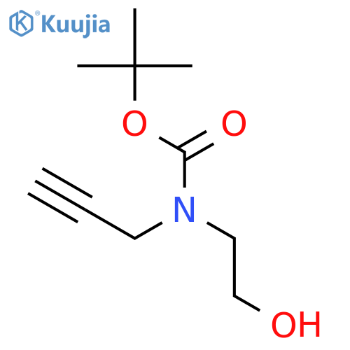 Carbamic acid, (2-hydroxyethyl)-2-propynyl-, 1,1-dimethylethyl ester structure