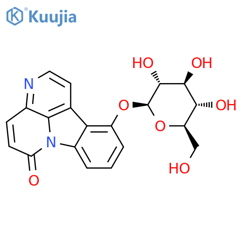 6H-Indolo[3,2,1-de][1,5]naphthyridin-6-one, 11-(β-D-glucopyranosyloxy)- structure