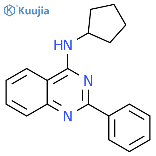 4-Quinazolinamine, N-cyclopentyl-2-phenyl- structure