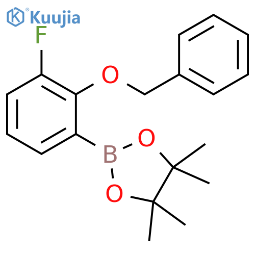 1,3,2-Dioxaborolane, 2-[3-fluoro-2-(phenylmethoxy)phenyl]-4,4,5,5-tetramethyl- structure