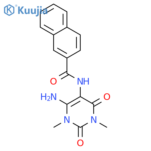 2-Naphthalenecarboxamide, N-(6-amino-1,2,3,4-tetrahydro-1,3-dimethyl-2,4-dioxo-5-pyrimidinyl)- structure