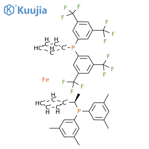 (r)-(-)-1-[(s)-2-(di(3,5-bis-trifluoromethylphenyl)phosphino)ferrocenyl]ethyldi(3,5-dimethylphenyl)phosphine structure
