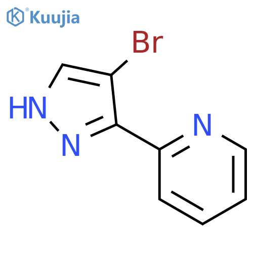 2-(4-bromo-1H-pyrazol-5-yl)pyridine structure