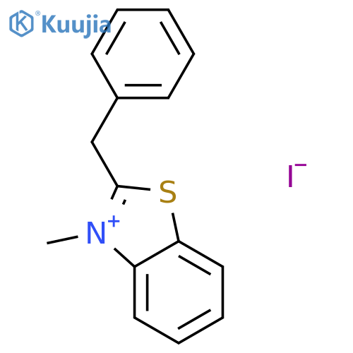 Benzothiazolium,3-methyl-2-(phenylmethyl)-, iodide (1:1) structure