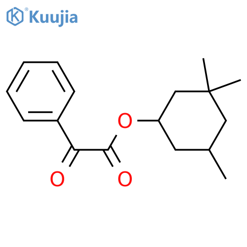 3,3,5-trimethylcyclohexyl 2-oxo-2-phenylacetate structure