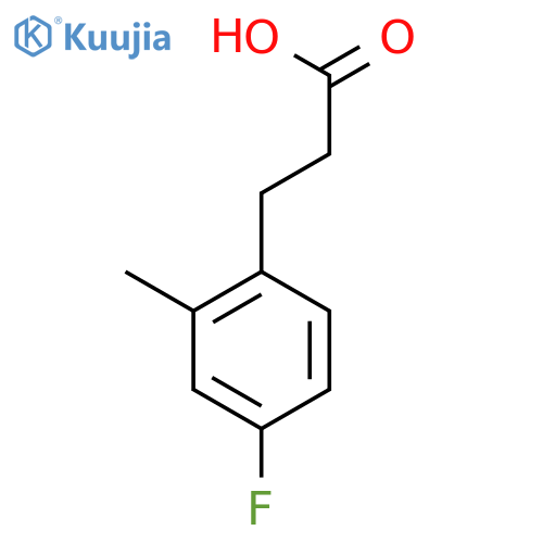 3-(4-Fluoro-2-methylphenyl)propanoic acid structure