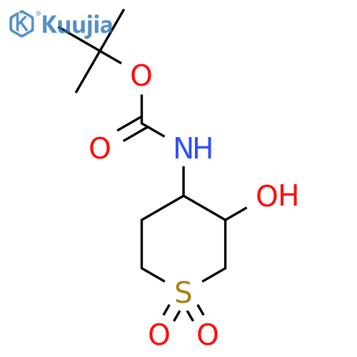 Pentitol, 1,2,3,5-tetradeoxy-3-[[(1,1-dimethylethoxy)carbonyl]amino]-1,5-episulfonyl- structure