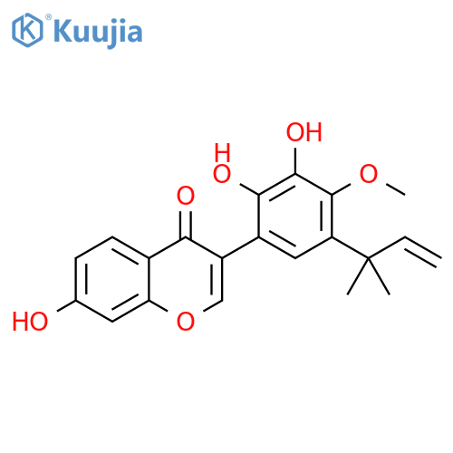 4H-1-Benzopyran-4-one,3-[5-(1,1-dimethyl-2-propen-1-yl)-2,3-dihydroxy-4-methoxyphenyl]-7-hydroxy- structure