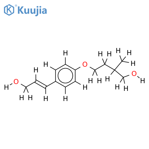 (-)-4'-(4"-hydroxy-3"-methylbutyloxy)-3-phenylpropenol structure