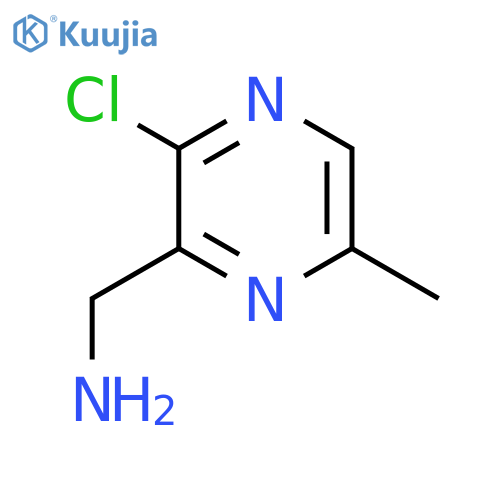 (3-Chloro-6-methylpyrazin-2-yl)methanamine structure