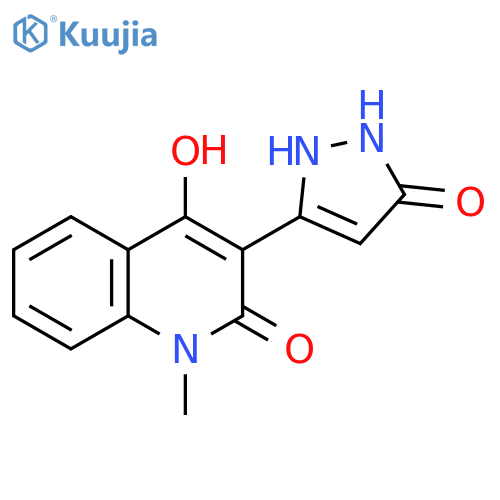 4-Hydroxy-1-methyl-3-(5-oxo-2,5-dihydro-1H-pyrazol-3-yl)-2(1H)-quinolinone structure