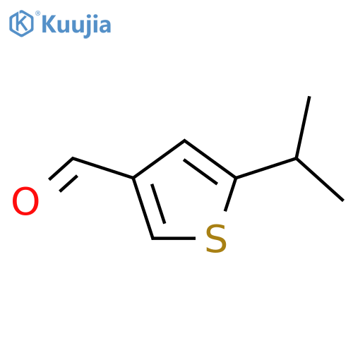 5-isopropylthiophene-3-carbaldehyde structure