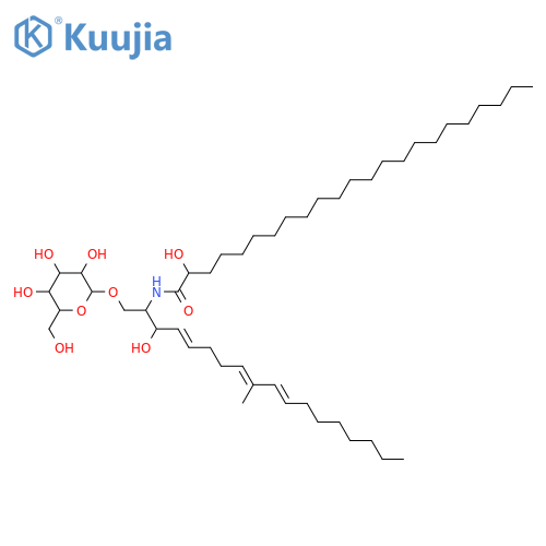 2-Amino-9-methyl-4,8,10-octadecatriene-1,3-diol; (2S,3R,4E,8E,10E)-form, N-(2R-Hydroxytricosanoyl), 1-O-β-D-galactopyranoside structure