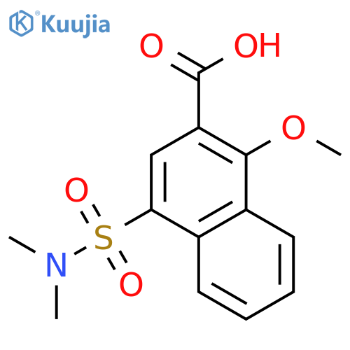 1-methoxy-4-(N,N-dimethylaminosulfonyl)-2-naphthalenecarboxylic acid structure