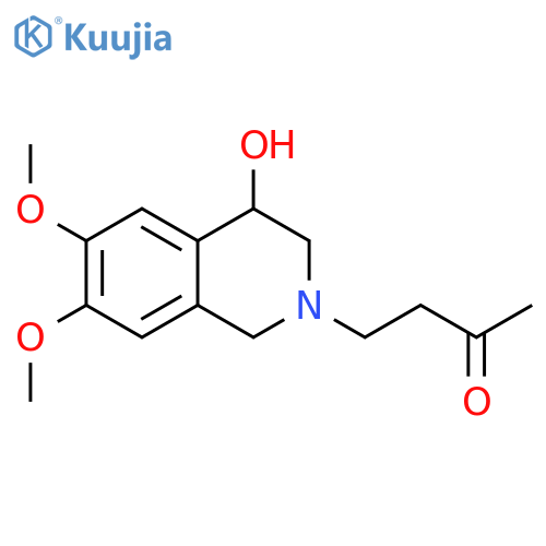 2-Butanone,4-(3,4-dihydro-4-hydroxy-6,7-dimethoxy-2(1H)-isoquinolinyl)- structure