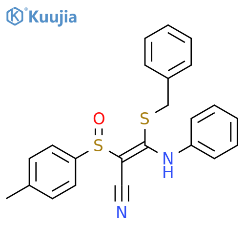 2-Propenenitrile,2-[(4-methylphenyl)sulfinyl]-3-(phenylamino)-3-[(phenylmethyl)thio]-, (Z)- structure