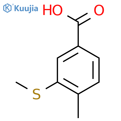 Benzoic acid, 4-methyl-3-(methylthio)- structure