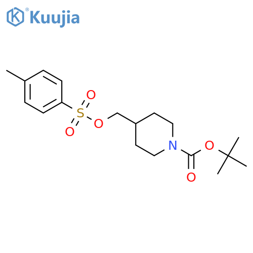 tert-butyl 4-{[(4-methylbenzenesulfonyl)oxy]methyl}piperidine-1-carboxylate structure