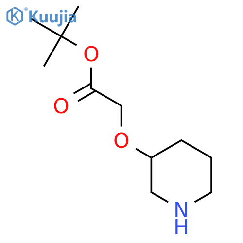 Tert-butyl 2-(piperidin-3-yloxy)acetate structure