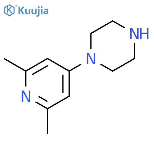 1-(2,6-Dimethylpyridin-4-yl)piperazine structure
