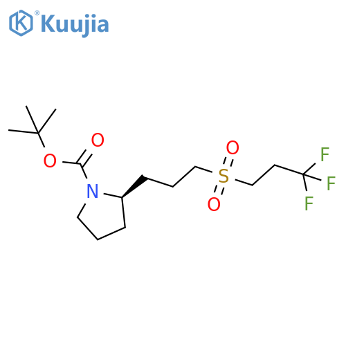 tert-butyl (2R)-2-[3-(3,3,3-trifluoropropanesulfonyl)propyl]pyrrolidine-1-carboxylate structure