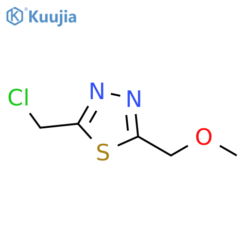 2-(chloromethyl)-5-(methoxymethyl)-1,3,4-thiadiazole structure