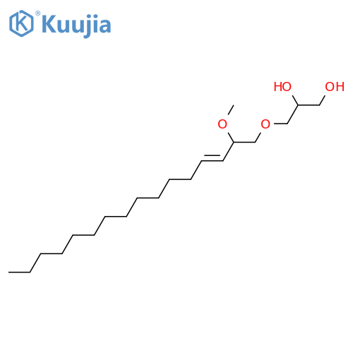 Glycerol 1-alkyl ethers; Glycerol 1-(2R-methoxy-3Z-hexadecenyl) ether structure