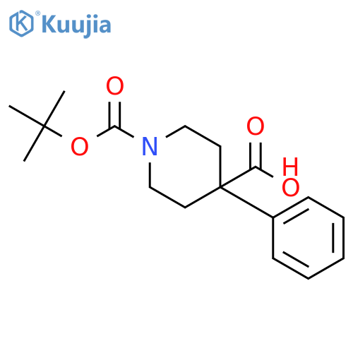 1-(tert-Butoxycarbonyl)-4-phenylpiperidine-4-carboxylic acid structure