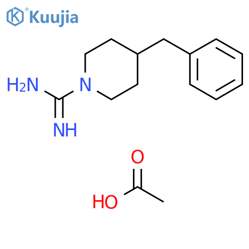 4-benzylpiperidine-1-carboximidamide acetic acid structure