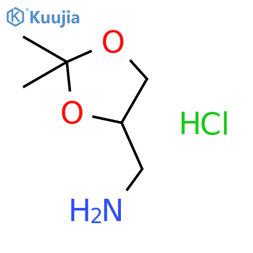(2,2-Dimethyl-1,3-dioxolan-4-yl)methanamine hydrochloride structure