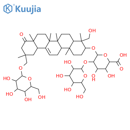 b-D-Glucopyranosiduronic acid, (3b,4b,20b)-29-(b-D-glucopyranosyloxy)-23-hydroxy-22-oxoolean-12-en-3-yl2-O-b-D-galactopyranosyl- (9CI) structure
