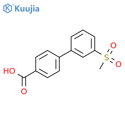 3'-(Methylsulfonyl)-[1,1'-biphenyl]-4-carboxylic acid structure