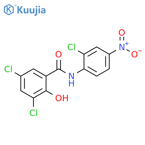 3,5-Dichloro-N-(2-chloro-4-nitrophenyl)-2-hydroxybenzamide structure