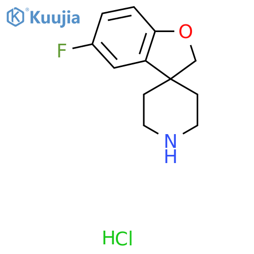 5-Fluoro-2H-spiro[1-benzofuran-3,4'-piperidine]hydrochloride structure